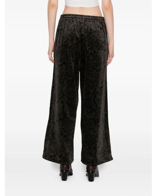 COTEMP Broek Met Bloemenprint in het Black