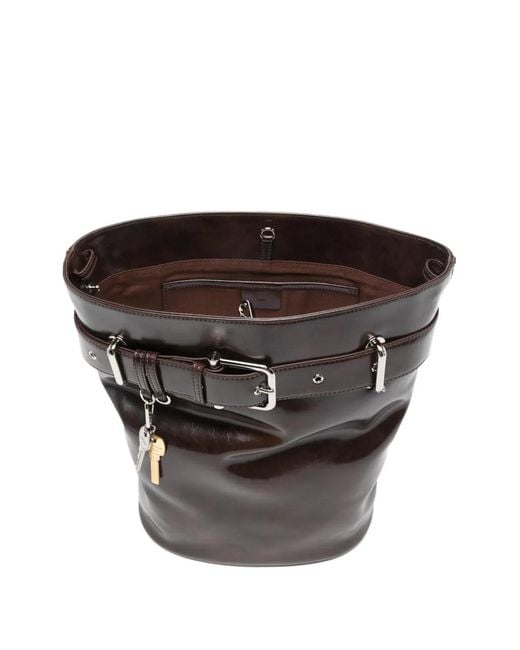OSOI Black Belted Bucket Bag