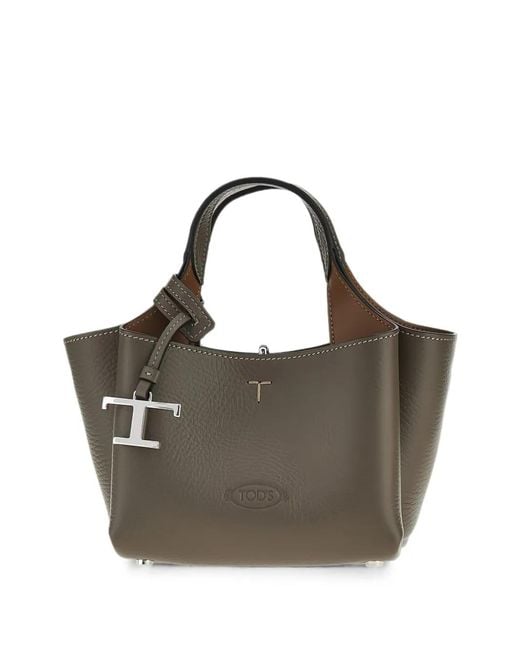 Tod's Brown Logo-Plaque Leather Cross Body Bag