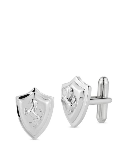 Mateo White Stallion Shield Cufflinks for men