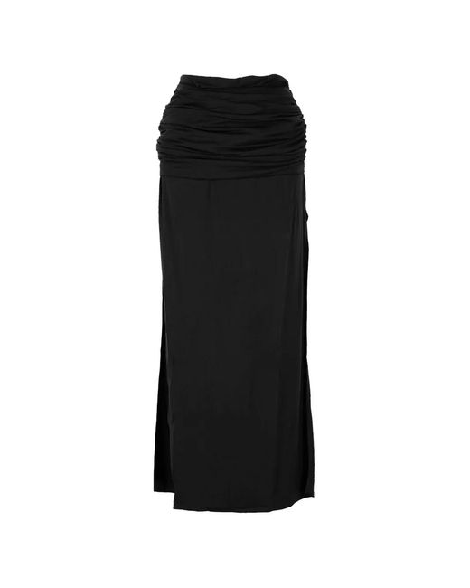 FEDERICA TOSI Black Ruched-Waist Skirt
