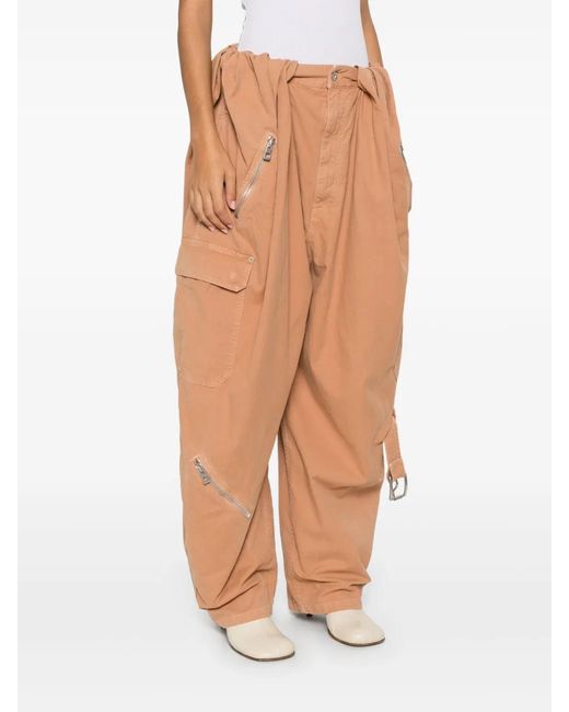 Loewe Natural Balloon Cargo Pants With Zip Pockets