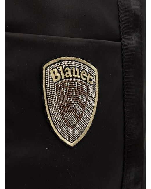 Blauer Black Logo-Patch Tote Bag