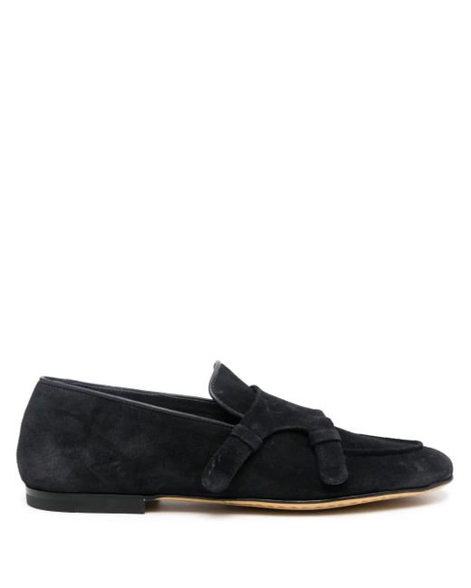 Officine Creative Black Herbie Suede Loafers for men