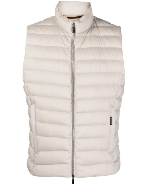 Moorer Natural Quilted-Finish Padded Jacket for men