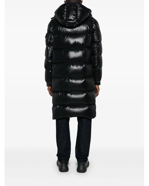 Moncler Black Hanoverian Hooded Coat for men