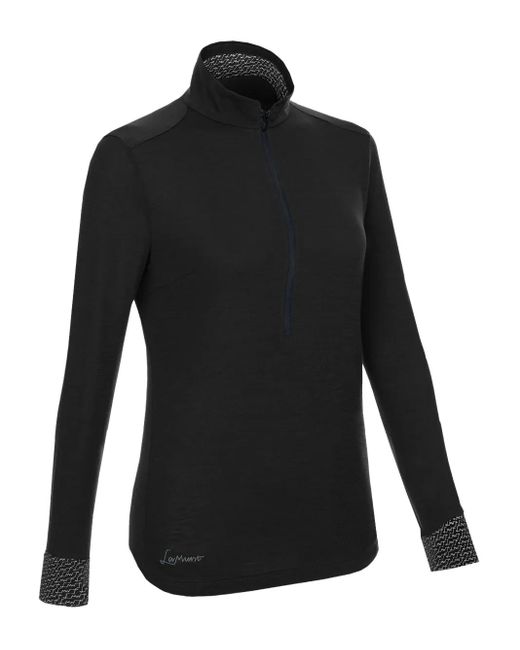 Lamunt Black Virgin Wool-Blend T-Shirt