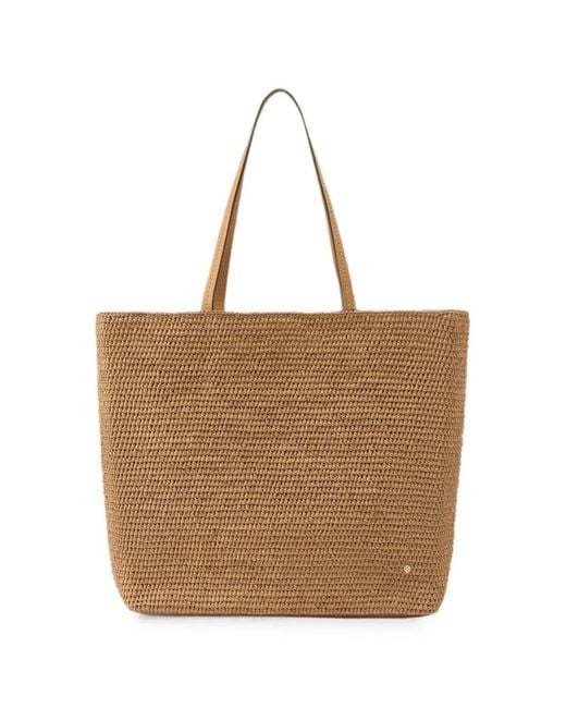 Helen Kaminski Natural Woven Raffia Tote Bag