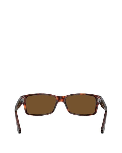 Persol Brown Meflecto Rectangle-Frame Sunglasses for men