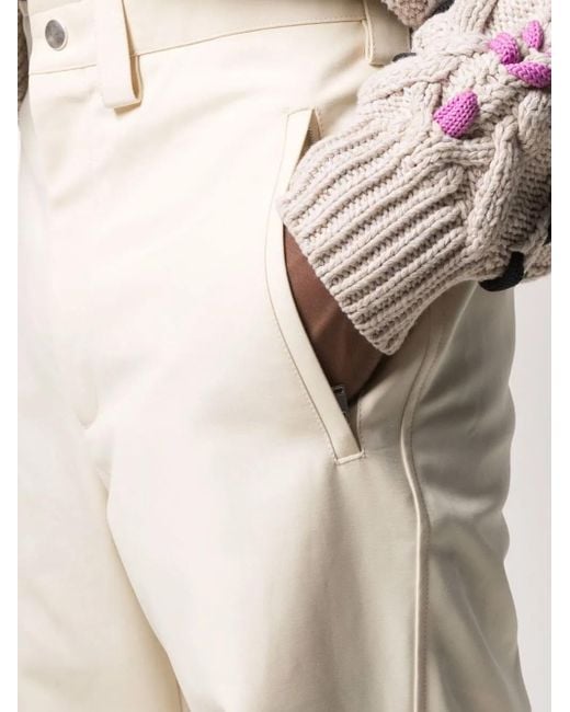 Jil Sander White Zipped-Ankle Cotton Trousers for men