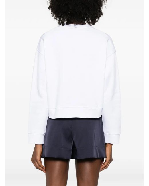 Maje White Sailor Print Sweatshirt
