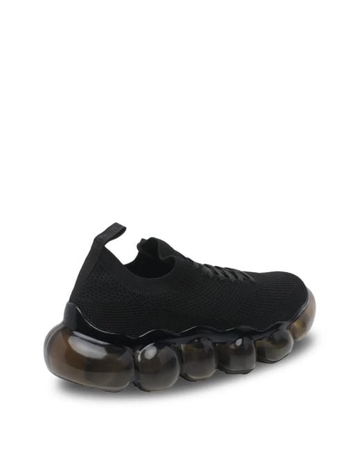 grounds Black Laces Round-Toe Sneakers for men