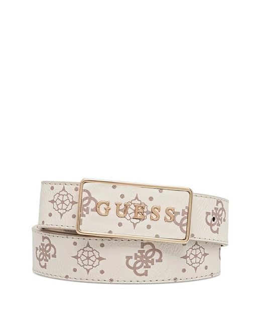 Guess Natural Logo Pattern Belt