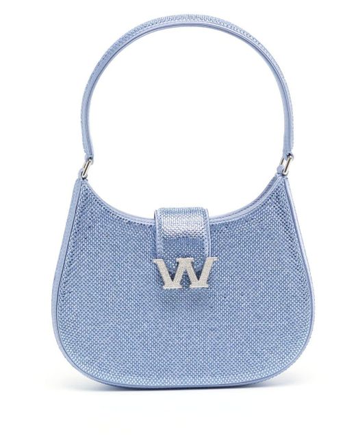 Alexander Wang Blue Small W Legacy Satin Shoulder Bag