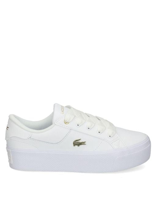 Lacoste White Ziane Platform Sneakers
