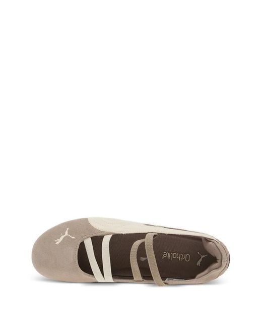 PUMA White Speedcat Suede Ballet Shoes