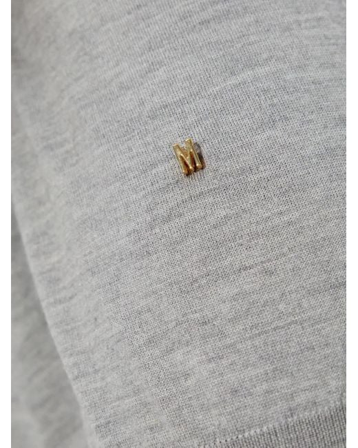 Robe Mi-Longue En Maille À Dos Nu Moschino en coloris Gray