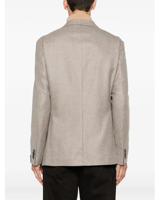 Caruso Natural Aida Double-Breasted Buttoned Blazer for men