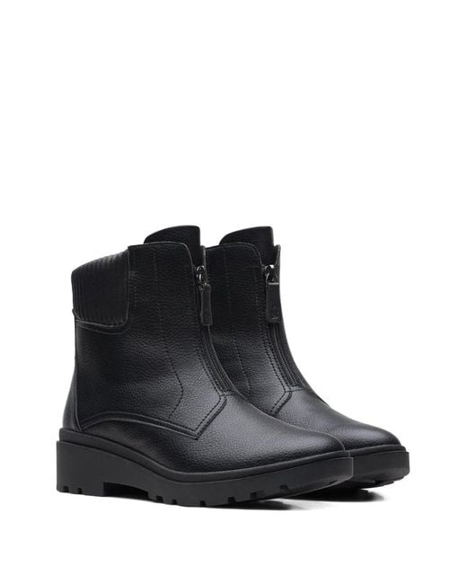 Clarks Black Calla Zip Boots