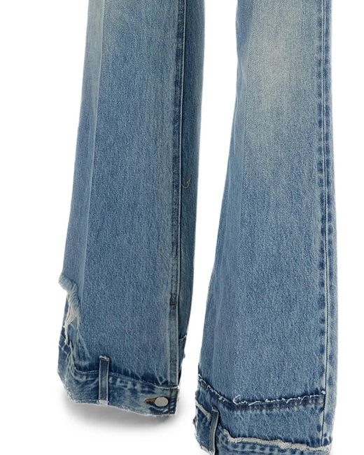 Haikure Blue Flora Faded Straight-Leg Jeans