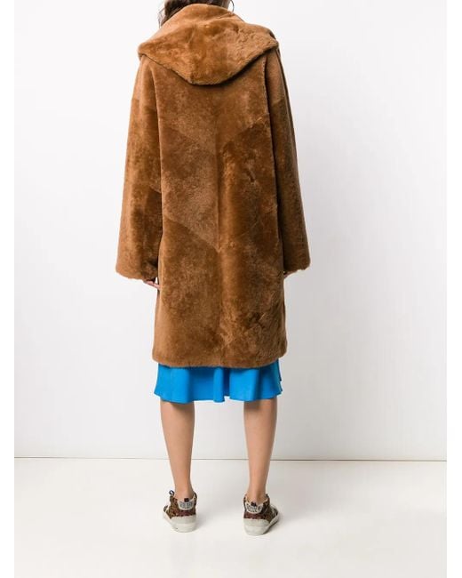 Liska Brown Single Breasted Coat