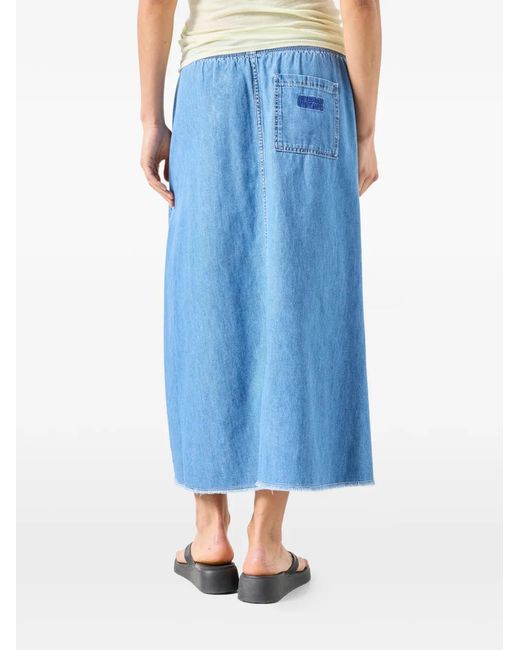 American Vintage Izeway Rok Met Elastische Taille in het Blue