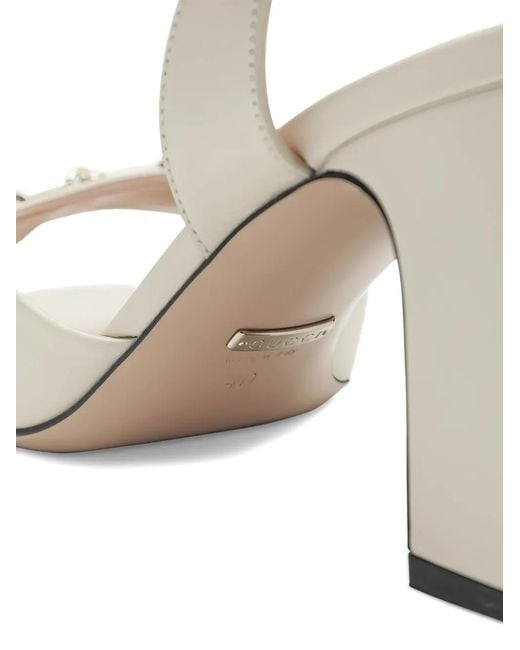 Gucci White Mystic Sandals