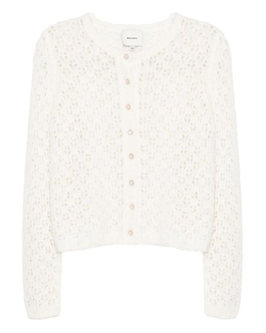Reformation White Clara Cardigan