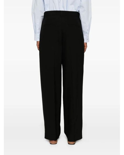 Totême  Broek Met Geplooid Detail in het Black