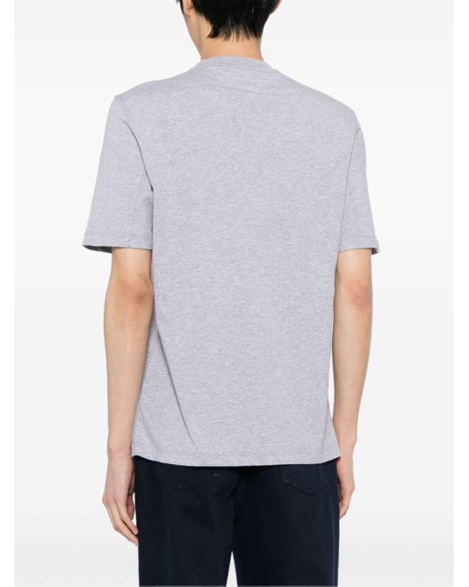 Brunello Cucinelli Gray Crew-neck Cotton T-shirt for men