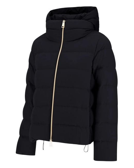 Herno Black Hooded Puffer Jacket