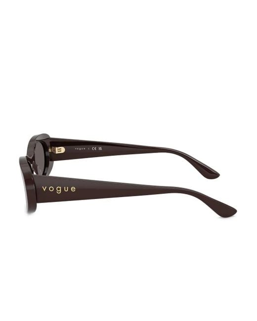 Vogue Eyewear Gray Oval-Frame Sunglasses