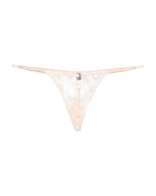 Kiki de Montparnasse White Rosette Thong