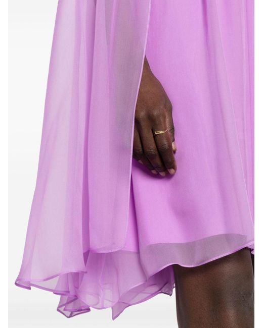 Max Mara Pink Silk Midi Dress