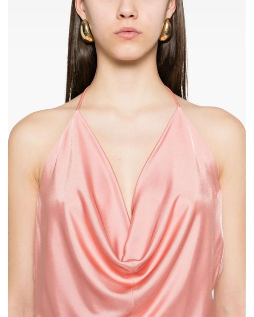 Tom Ford Pink Cowl-Neck Top
