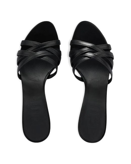 Furla White Crossover-Strap Leather Sandals