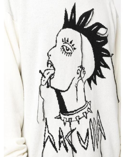 Haculla Multicolor Distressed Punk Logo Jumper for men