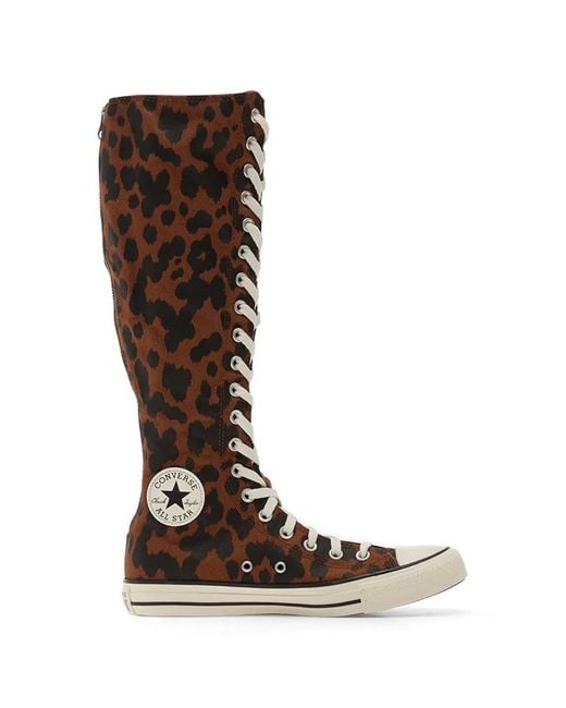 Converse Brown Chuck Taylor All Star Xx-Hi Leopard-Print Sneakers