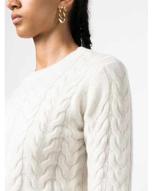 Max Mara ケーブルニット カシミアセーター White