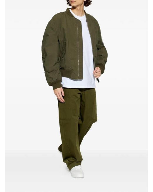 Givenchy Green Multi-Pocket Loose-Fit Trousers for men
