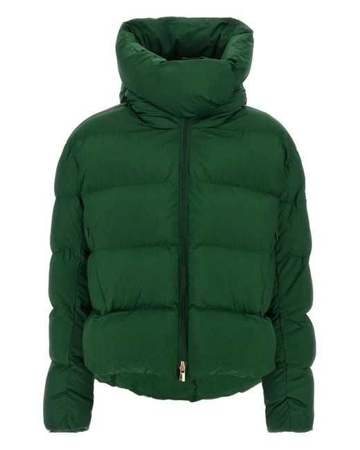 Pinko Green Giza Puffer Jackets