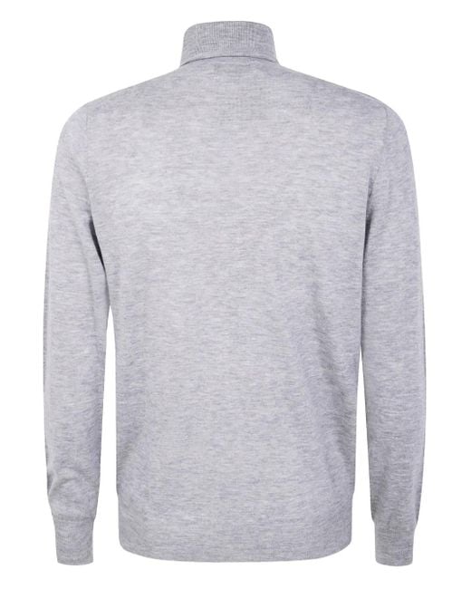 FILIPPO DE LAURENTIIS Blue Turtleneck Wool Sweater for men