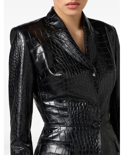 Elisabetta Franchi Black Einreihiges Sakko
