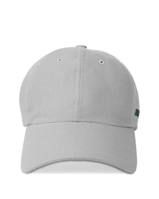 Jimmy Choo Gray Cap 85 Logo-Embroidered Cap
