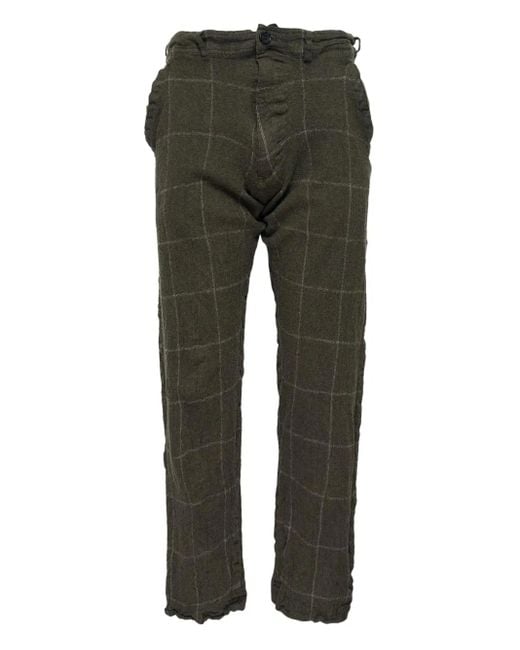 メンズ Comme des Garçons チェック パンツ Green