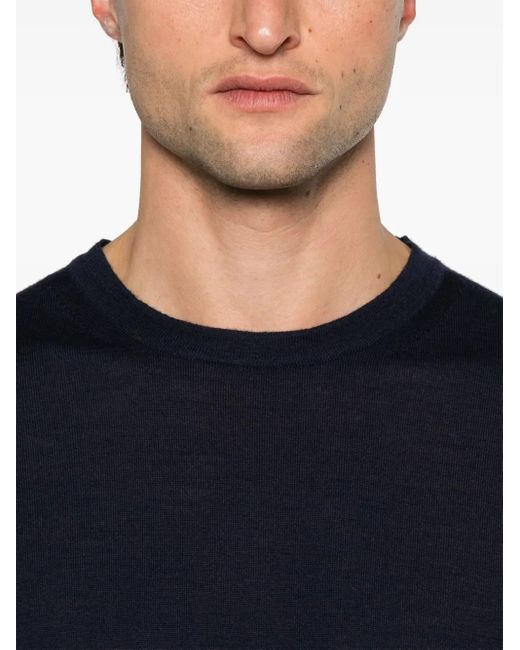 Seven Gauge Blue Crew-Neck Sweater