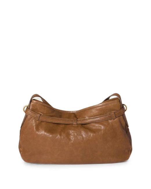 Miu Miu Brown Aventure Slouchy Shoulder Bag