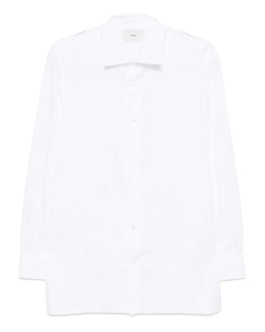 Setchu White Hemd Mit Hakenverschluss
