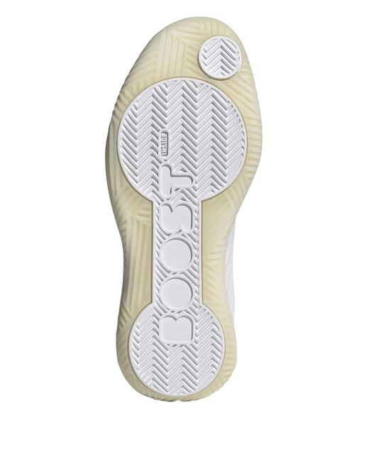 Adidas White Pro Boost Mid Trainers