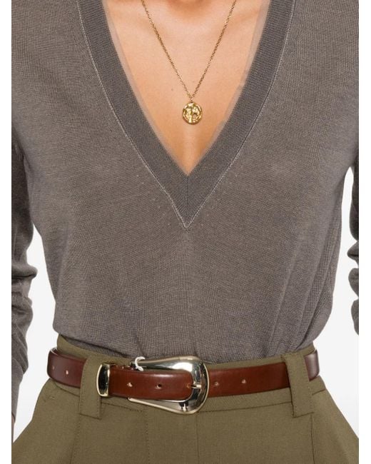 Fendi Vネック Tシャツ Gray